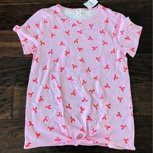 Pink Crewcuts Shirt with Lobsters Size 16 NEW